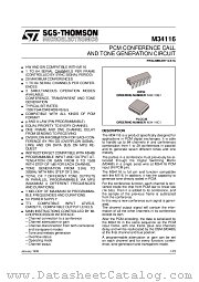 M34116C1 datasheet pdf ST Microelectronics