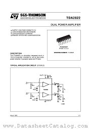TDA2822 datasheet pdf ST Microelectronics