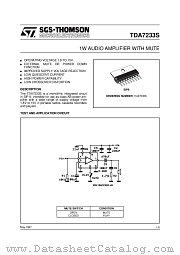 TDA7233S datasheet pdf ST Microelectronics