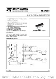 TDA7250 datasheet pdf ST Microelectronics