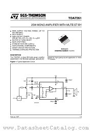 TDA7261 datasheet pdf ST Microelectronics