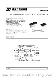 TDA7273 datasheet pdf ST Microelectronics