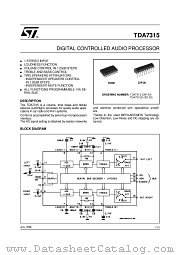 TDA7315 datasheet pdf ST Microelectronics