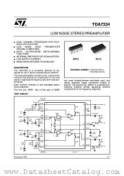 TDA7334 datasheet pdf ST Microelectronics