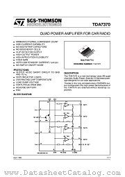 TDA7370 datasheet pdf ST Microelectronics