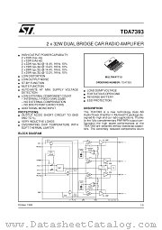 TDA7393 datasheet pdf ST Microelectronics