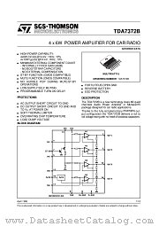 TDA7372B datasheet pdf ST Microelectronics