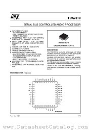 TDA7310 datasheet pdf ST Microelectronics