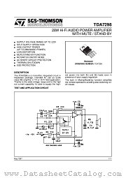 TDA7298 datasheet pdf ST Microelectronics