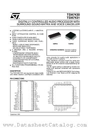 TDA7431 datasheet pdf ST Microelectronics