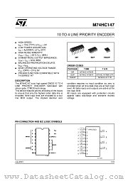 M74HC147TTR datasheet pdf ST Microelectronics