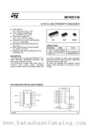 M74HC148RM13TR datasheet pdf ST Microelectronics