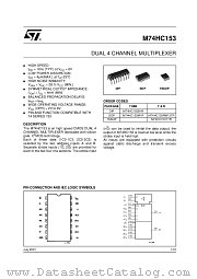 M74HC153M1R datasheet pdf ST Microelectronics