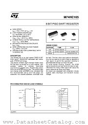 M74HC165M1R datasheet pdf ST Microelectronics