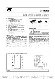M74HC173RM13TR datasheet pdf ST Microelectronics