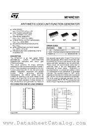 M74HC181TTR datasheet pdf ST Microelectronics