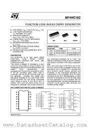 M74HC182B1R datasheet pdf ST Microelectronics