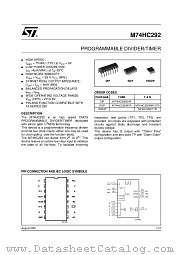 M74HC292B1R datasheet pdf ST Microelectronics