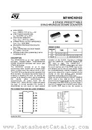 M74HC40102TTR datasheet pdf ST Microelectronics
