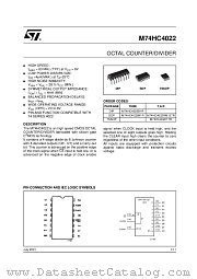 M74HC4022B1R datasheet pdf ST Microelectronics