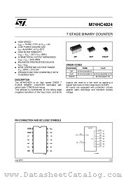 M74HC4024RM13TR datasheet pdf ST Microelectronics