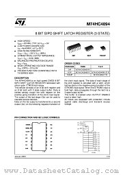 M74HC4094RM13TR datasheet pdf ST Microelectronics