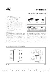M74HC4518RM13TR datasheet pdf ST Microelectronics