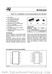 M74HC4543TTR datasheet pdf ST Microelectronics