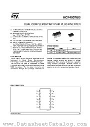 HCF4007UM013TR datasheet pdf ST Microelectronics