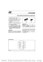 HCF4009UBEY datasheet pdf ST Microelectronics