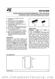 HCF40160BEY datasheet pdf ST Microelectronics