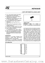 HCF40181BM1 datasheet pdf ST Microelectronics