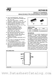 HCF4051BEY datasheet pdf ST Microelectronics