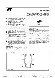HCF4067M013TR datasheet pdf ST Microelectronics