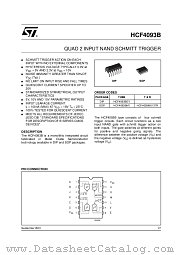 HCF4093BEY datasheet pdf ST Microelectronics