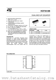 HCF4518M013TR datasheet pdf ST Microelectronics