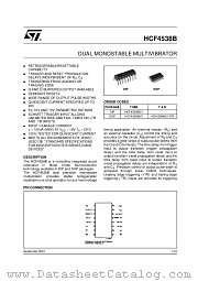 HCF4538M013TR datasheet pdf ST Microelectronics