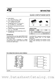 M74HCT00M1R datasheet pdf ST Microelectronics