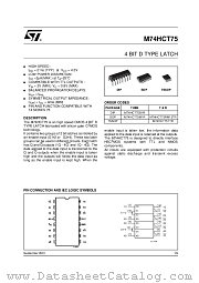 M74HCT75B1R datasheet pdf ST Microelectronics