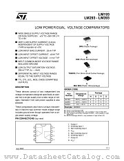 LM193DT datasheet pdf ST Microelectronics