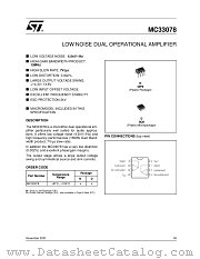 MC33078N datasheet pdf ST Microelectronics