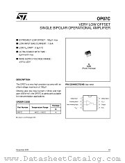OP07CN datasheet pdf ST Microelectronics