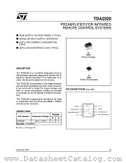 TDA2320 datasheet pdf ST Microelectronics