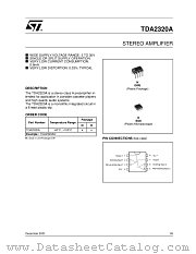 TDA2320A datasheet pdf ST Microelectronics
