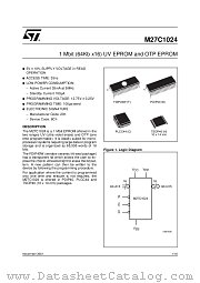 M27C1024 datasheet pdf ST Microelectronics