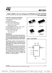 M27V201 datasheet pdf ST Microelectronics