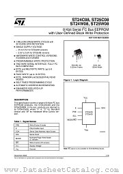 ST25W08 datasheet pdf ST Microelectronics