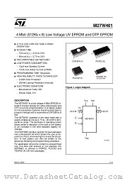 M27W401 datasheet pdf ST Microelectronics