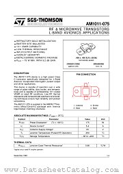 AM1011-075 datasheet pdf ST Microelectronics