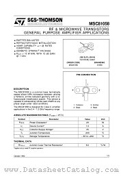 MSC81058 datasheet pdf ST Microelectronics